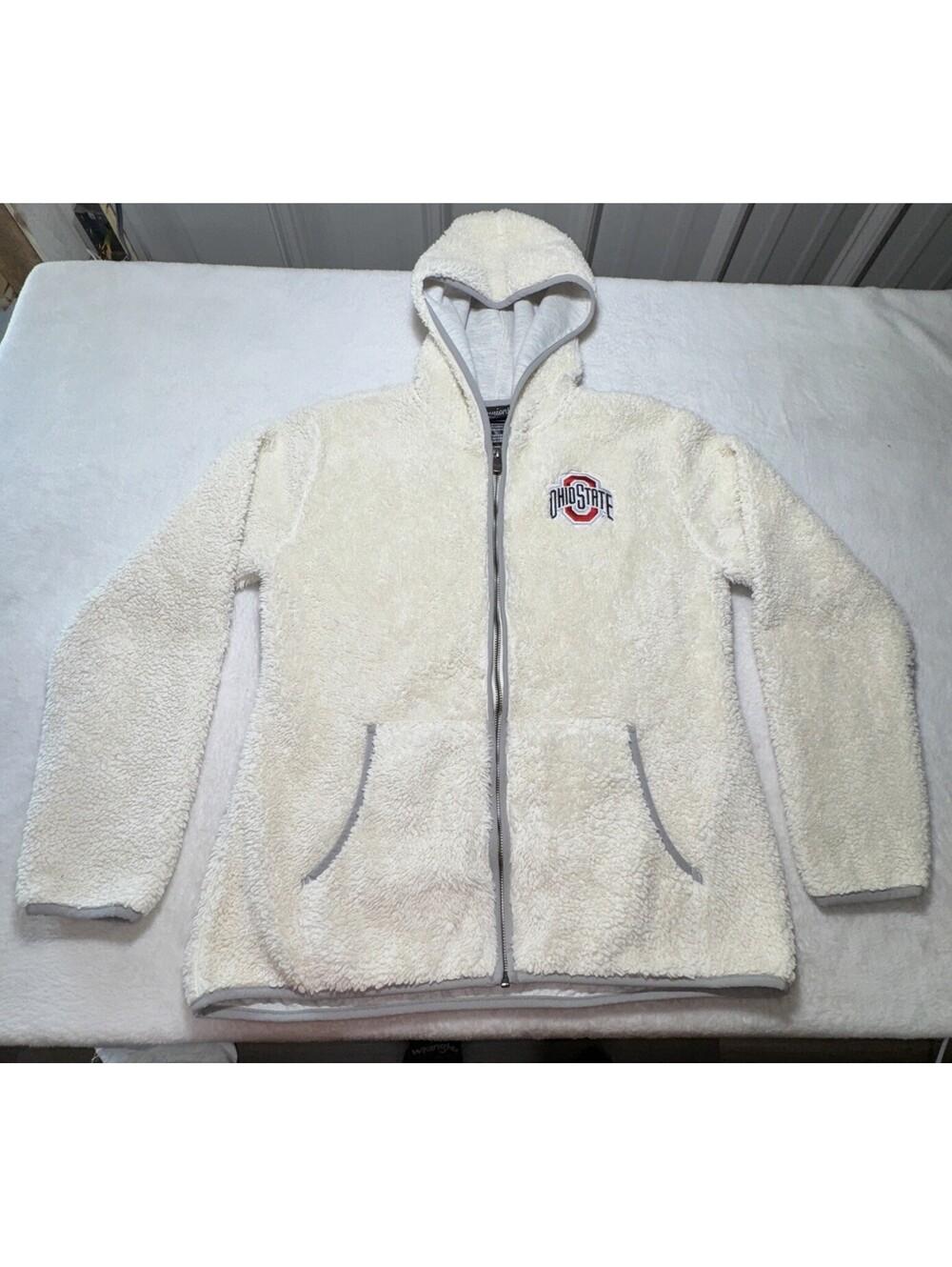 Ohio State Buckeyes Sherpa Fleece Full-Zip Hoodie size  L 11/13 Juniors By Gen-Z